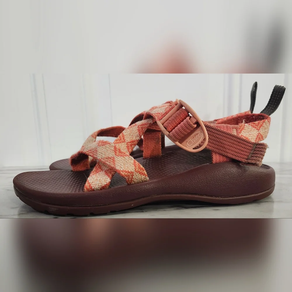 Chaco Z/1 Kaleido Peach Ecotread Sport Hiking Outdoor Sandals Size 3 Kid's